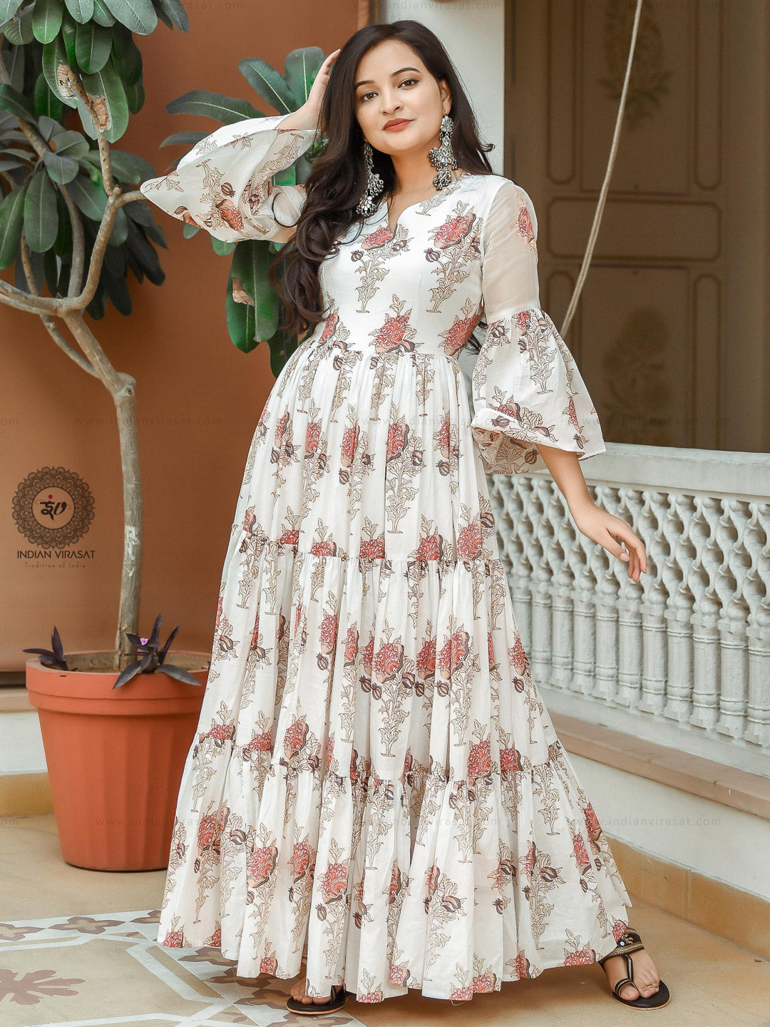 Daisy White Dress - Indianvirasat