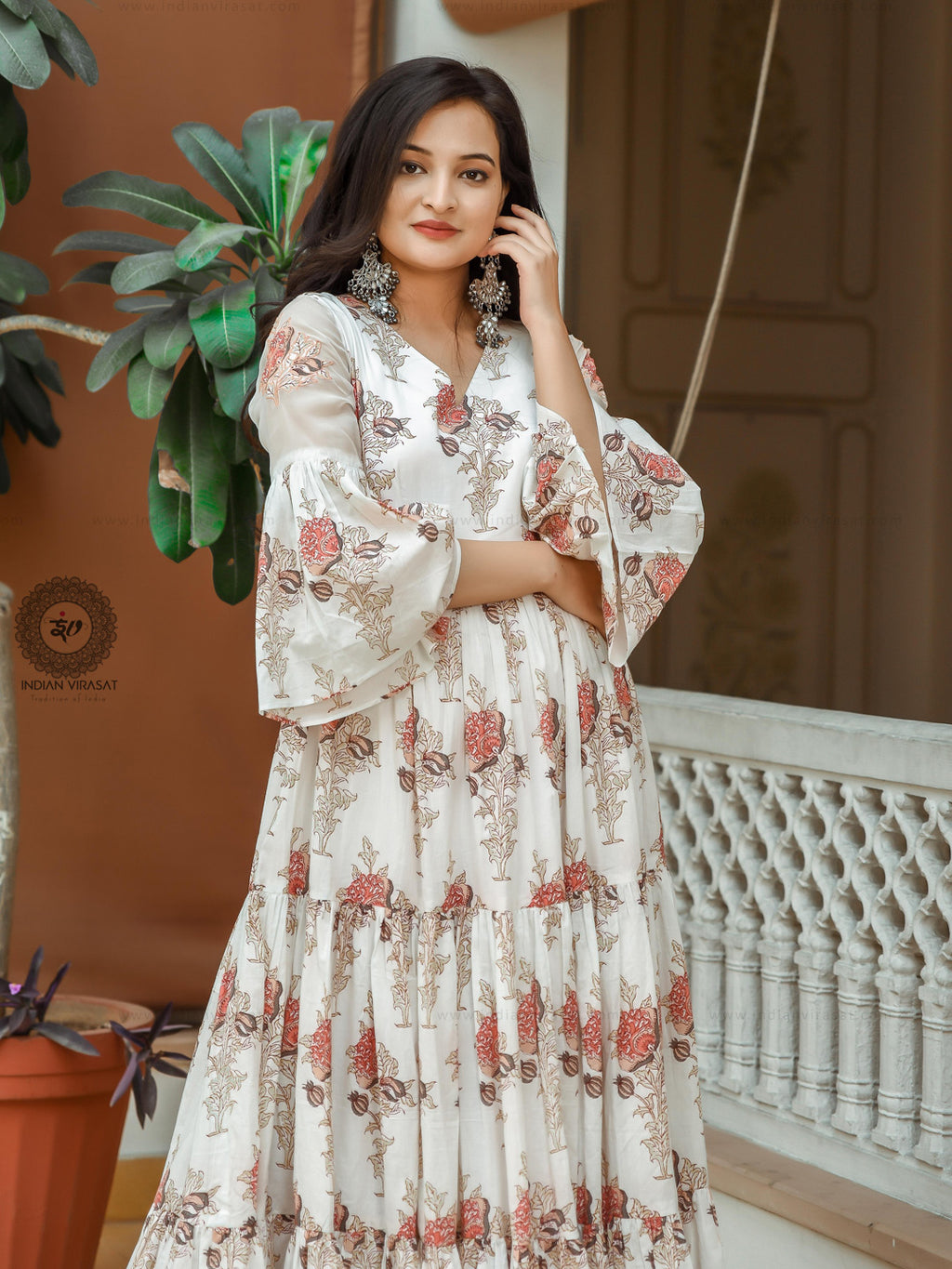 Daisy White Dress - Indianvirasat