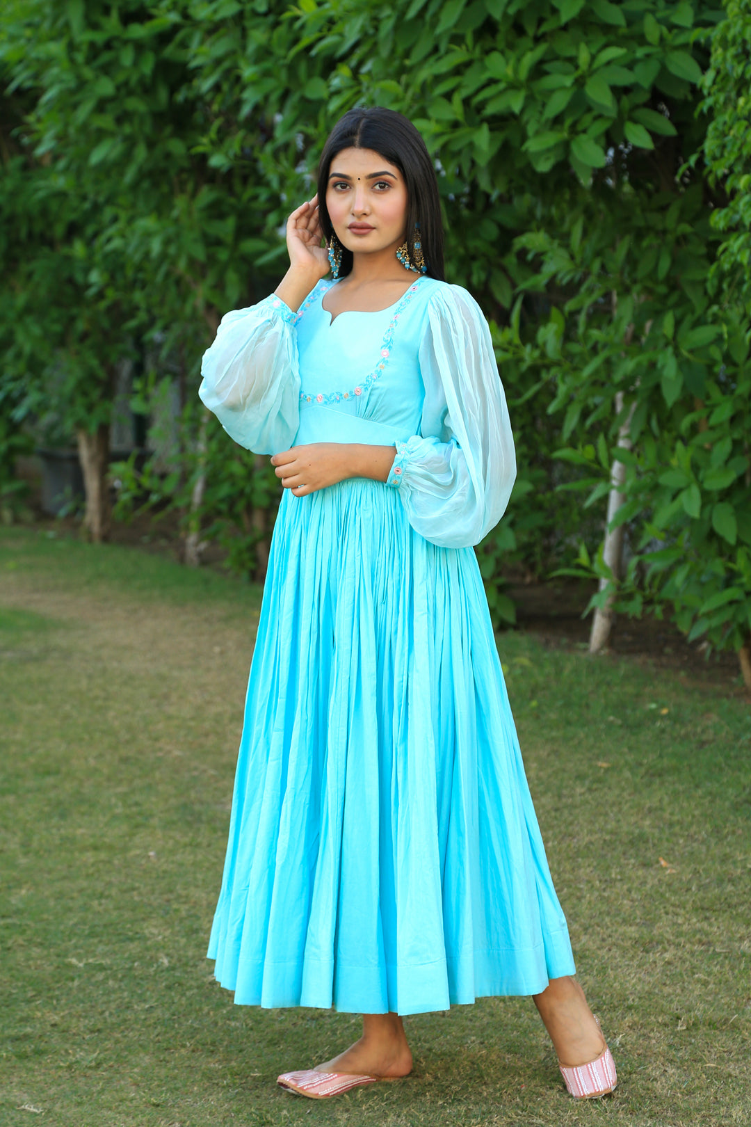 Sky Blue Jasmin Dress - Indianvirasat