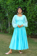 Sky Blue Jasmin Dress - Indianvirasat