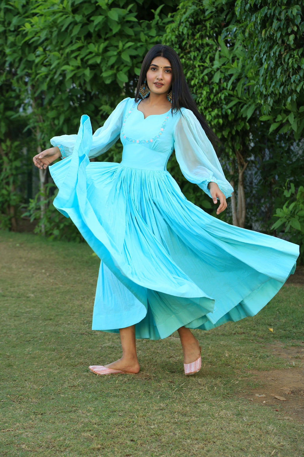 Sky Blue Jasmin Dress - Indianvirasat