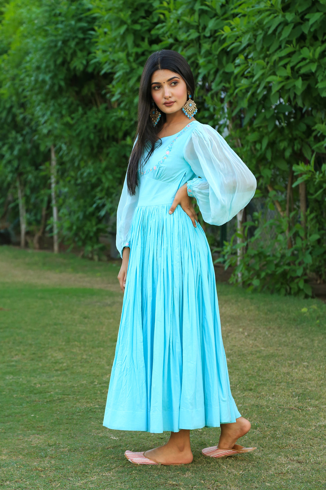 Sky Blue Jasmin Dress - Indianvirasat