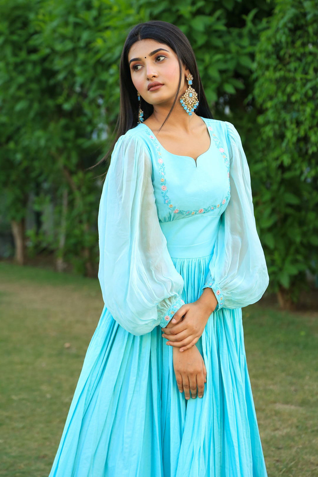 Sky Blue Jasmin Dress - Indianvirasat