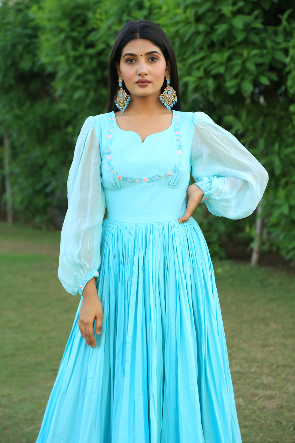 Sky Blue Jasmin Dress - Indianvirasat