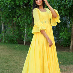 Happy Yellow Embroidered Dress