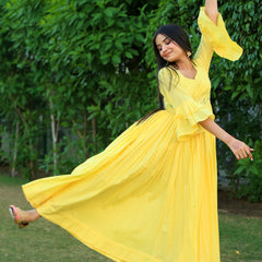 Happy Yellow Embroidered Dress