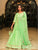 Pea Green Embroidered Anarkali With Dupatta