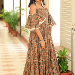 Cold shoulder Umbrella Flair Dress