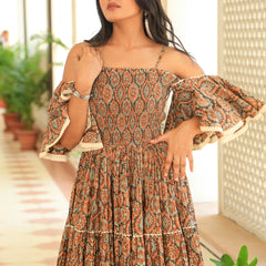 Cold shoulder Umbrella Flair Dress