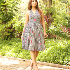 Floral Backless Dress