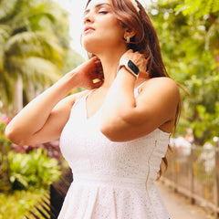 Vigorous White & Red Party Wear Set