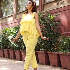 Daisy Yellow Cotton Co-Ord Set