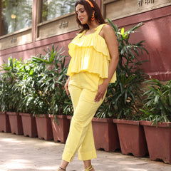 Daisy Yellow Cotton Co-Ord Set