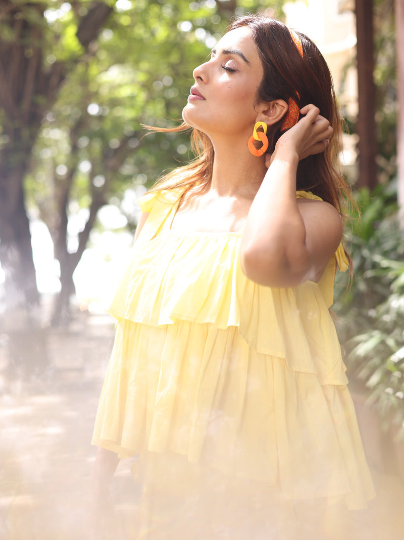 Daisy Yellow Cotton Co-Ord Set